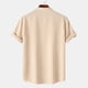 thumbnail image 4 of pstuiky camisetas de hombre, Camisa hawaiana informal de manga corta con cuello alto y botones para hombre ropa de hombre m, 4 of 9