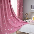 thumbnail image 5 of 1 PC Room Darkening Blackout Curtains 39x51.2 in, Window Curtains Blackout, Thermal Curtains for Sliding Door, for Child Boy Girls Bedroom Kids Room Window Panels Living Room,Pink, 5 of 6