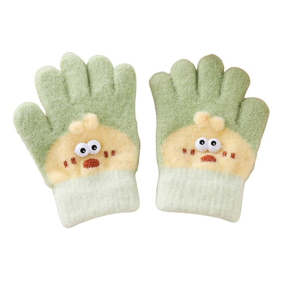 Splozh Kids Winter Ski Gloves Kids Winter Gloves for Boys Girls Children Full Fingers Stretchy Warm Mittens Purple,3-6 Years