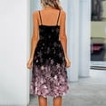 thumbnail image 4 of SMihono Robes Bohèmes d'Été Femmes Grande Taille Mode Robes Femmes Été Imprimé Décontracté Col en V Sans Manches Vacances Robe Courte, 4 of 7