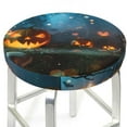 thumbnail image 3 of Haiem Spooky Halloween Cushion Round Bar Chair Seat Cover Bar Chair Cushion Covers Elastic Washable Bar Chair Cover,Protects from Scratches and Stains-14 inch, 3 of 7