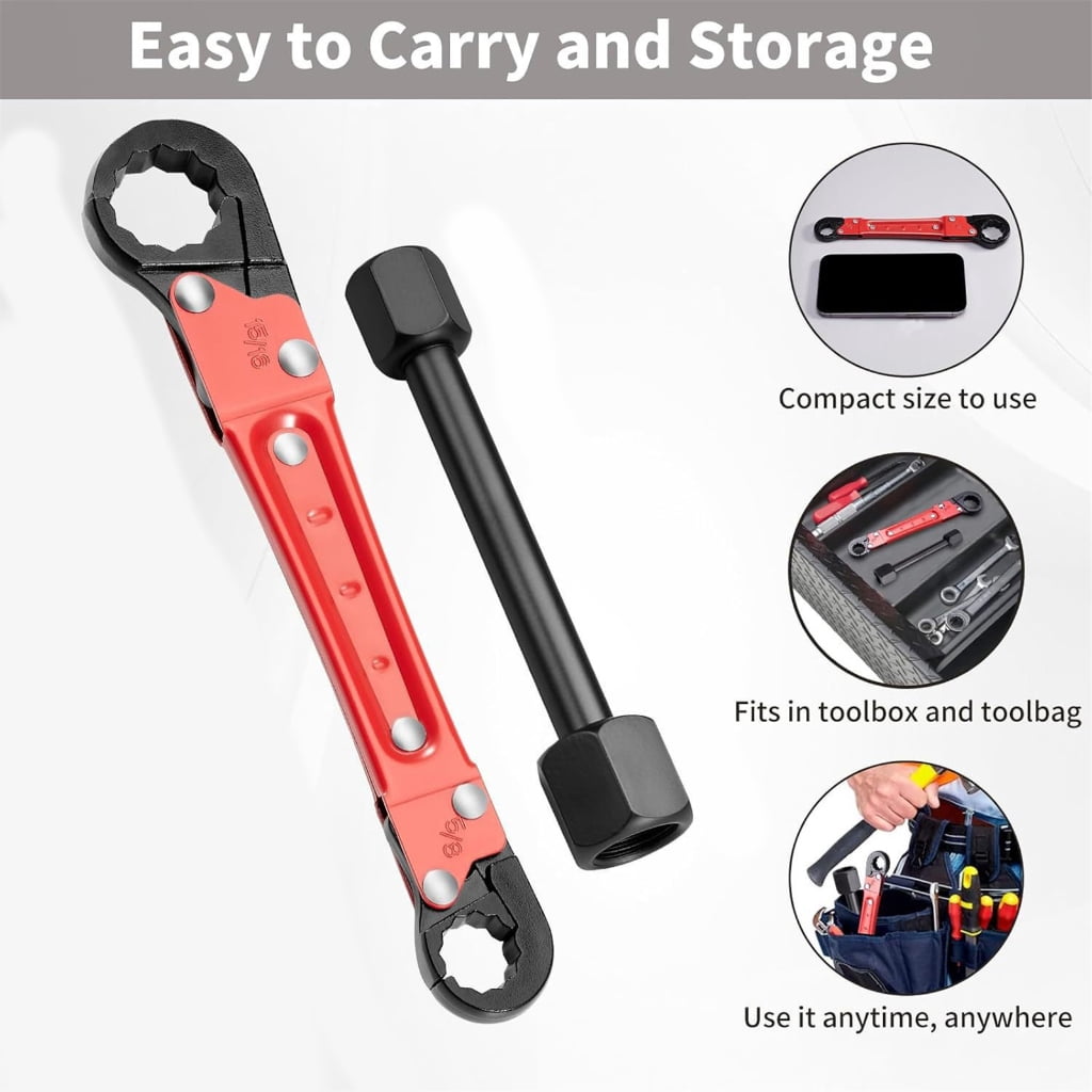 MOMOJIA 2Piece Double Head Nonslip Wrench Set High Strength Steel Tight Space Operation