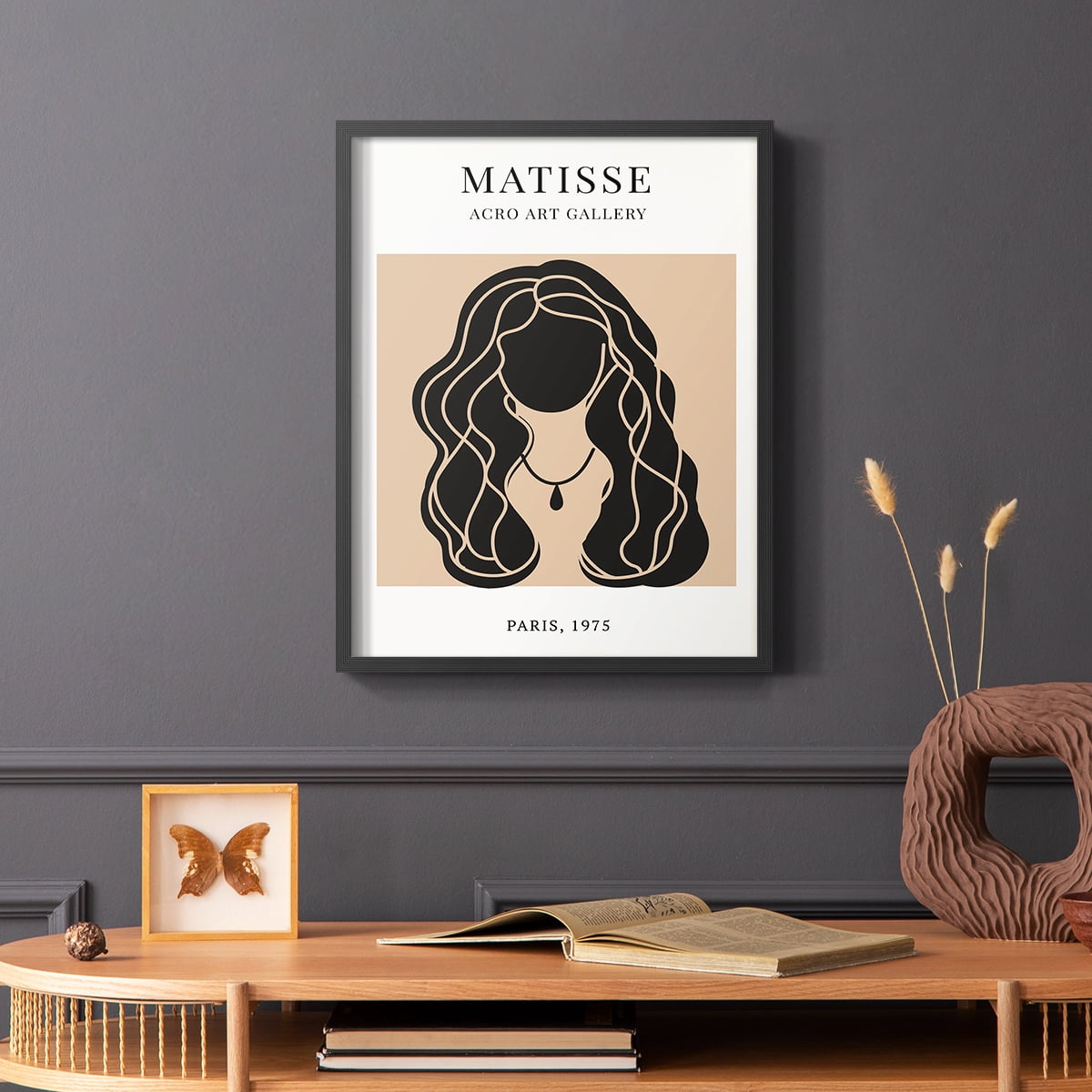 Matisse CXIX Framed Print in Black Solid Wood 11 x 14 Framed Print