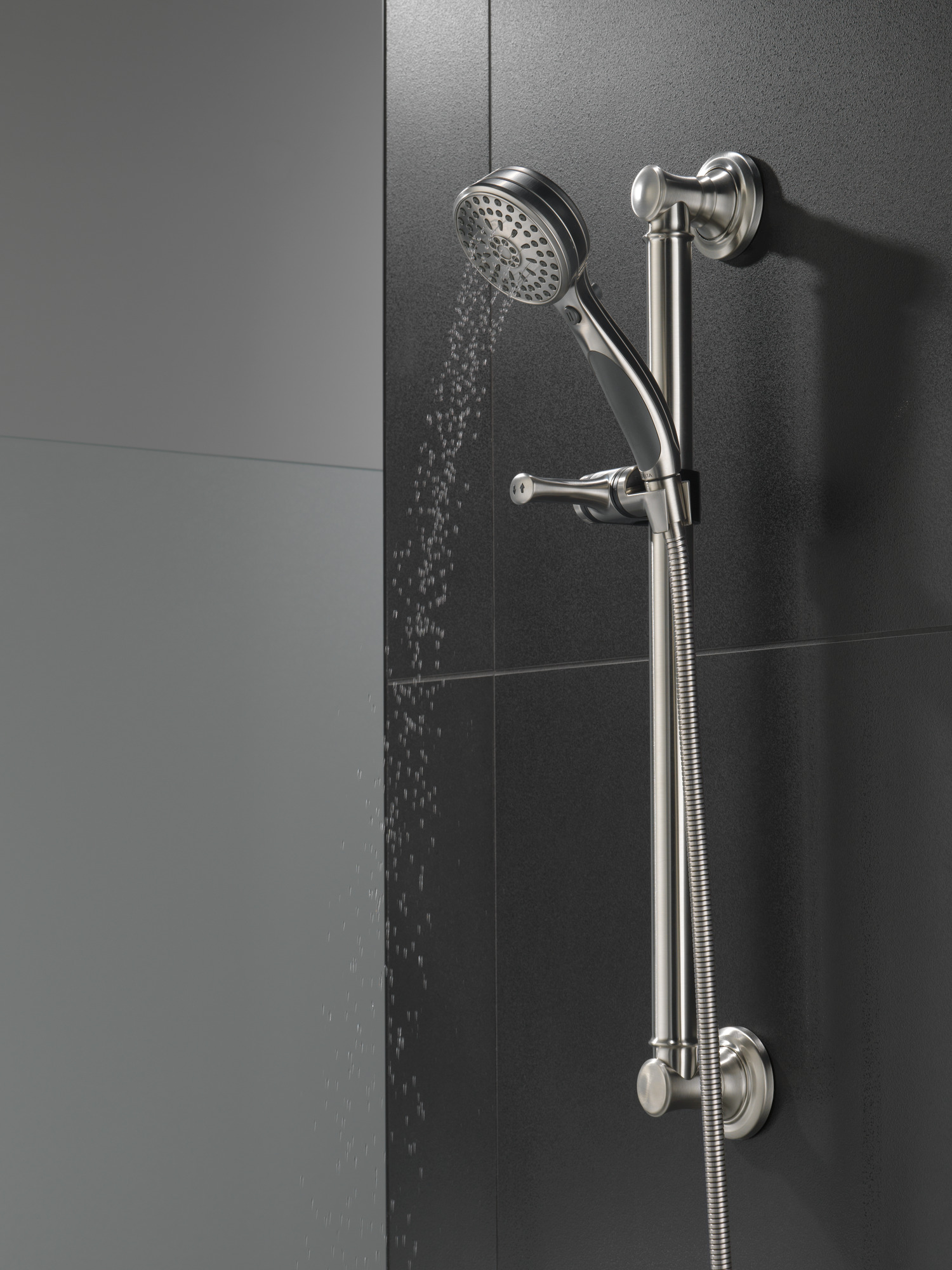 9-Spray ActivTouch® Hand Shower with Traditional Slide Bar / Grab Bar in Stainless 51900-SS - image 2 of 8