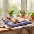 thumbnail image 5 of Short Pile Pet Mat with Ties Cushioned Gripped Bottom Non Slip Crates Furniture for Cats Small Dogs Indoor Soft Washable All Seasons Bed, 5 of 6