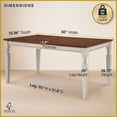 thumbnail image 2 of Finch Provence 60" Dining Table with Tools and Hardware, White, 2 of 8