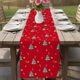 thumbnail image 5 of Christmas Tree Table Runner 72 Inches, Red Xmas Candy Cane Stars Winter Holiday Bed Runner Dresser Scarves Tabletop for Indoor Outdoor Parties/Ceremony/Banquet, 16" x 72", 5 of 8