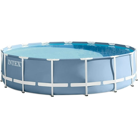 Intex 15ft X 42in Prism Frame Pool Set with Filter Pump, Ladder, Ground ...