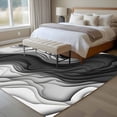 thumbnail image 4 of 5'x8' Area Rugs, Black Grey Ombre Indoor Outdoor Area Rug for Living Room Bedroom, Abstract Moire Art Geometric Modern Washable Bathroom Rugs Kitchen Floor Carpet Mats Home Decor Aesthetic, 4 of 8
