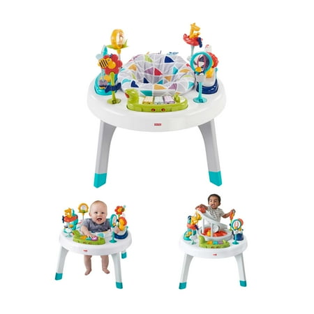UPC: 0887961487022 | Fisher-Price 2-in-1 Sit-to-Stand Activity Center and Toddler Play Table Spin ‘n Play Safari