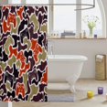 thumbnail image 3 of Manfei Minimalst Gamer Camo Shower Curtain 72Wx78L, Gamepad Camouflage Bath Curtain, Chocolate Green, 3 of 5