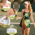 thumbnail image 6 of Yuyamidu Frangipani Womens Tennis Dress Built in Shorts with Pockets 2 Piece Sets Polynesia Athletic Golf Dresses Comfy Active Workout Dress Size XS, 6 of 7