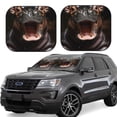 thumbnail image 1 of Fotbe Playful Baby Hippo Splash 2-Piece Car Windshield Sun Shade | Sun Blocker for Car Windshield | Foldable Automotive Interior Accessories for Sun Protection-Medium, 1 of 6