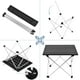 thumbnail image 4 of Mesa de camping portátil Grope con mesa de aluminio, mesa de playa plegable, fácil de transportar, perfecta para picnic al aire libre, barbacoa, festival de cocina, playa, uso doméstico (Negro-S), 4 of 7