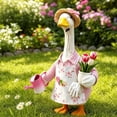 thumbnail image 3 of 23 Inch Porch Goose Outfit Set Fabric Garden Patio Decoration Seasonal Yard Ornament for Outdoor Courtyard Display, 3 of 6