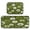 Green Dandelions Pattern, variant on 2-Piece Kitchen Rugs Set Non-Slip Mats Carpet Floor for Kitchen, Bathroom (19.7"x27.6" & 19.7"x47.2") Ginkgo Leaves and Petals