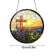 thumbnail image 3 of Atrapasueños de Flores, Vitral de Imitación, Colgante de Ventana, Arte de Pared de Cristo, Versículo Bíblico Religioso, Regalo, 3 of 6