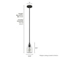 thumbnail image 6 of Hunter - Dunshire 1-light Noble Bronze, Mini Pendant Light, Dimmable, Casual Style, Bell Shaped, for Bedrooms, Dining, Living Rooms - 19652, 6 of 7