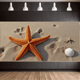 thumbnail image 6 of LUUFILx Beach Themed Starfish Shells Banner Background Party Decorations, 6 of 8