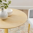 thumbnail image 2 of Modway Verne 28" Round Modern Wood & Metal Dining Table in Gold/Natural, 2 of 6