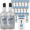 Dhōs Handcrafted Non-Alcoholic Vodka 750 ML Bottle w Pack Owen’s Mixers Club Soda 8.2 OZ Cans - Keto-Friendly, Zero Sugar, Zero Calories, Zero Proof - Perfect for Mocktails - A