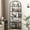 Black, variant on WhizMax 5-Tier Arched Bookcase with Metal Frame, White/Gold - Adult,for Home, Office
