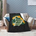 thumbnail image 6 of Saint Leo University Logo Fleece Blanket, Very Soft Microfiber Flannel Blanket for Couch Warm and Cozy for All Seasons, Black, 6 of 6