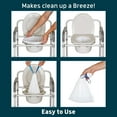 Lunderg Care Bedside Commode Liners 100 Count, Universal Fit