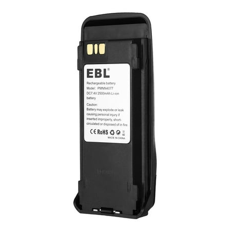 Motorola Standard Battery - EBL PMNN4077 2500mAh 7.4V Replacement Battery for MOTOROLA XPR 6100, XPR6300, XPR6350, XPR6380, XPR6500, XPR6550, XPR6580 Li-ion Batteries