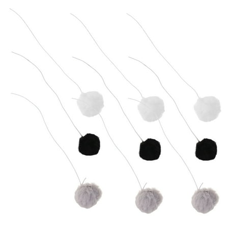 MLINS  9 Pcs Gnawing Soft Ball Indoor Cat Scratching Post Plush