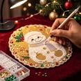 thumbnail image 5 of Huchen Pearl Kit, Christmas Pearl Diamond Painting Suncatcher Kit, DIY Craft Pre-Assembled Metal Chain, Acrylic Round Board with Edge, Mixed-Sized Pearl Beads Craft, Festive Window Wall 9.84*9.84in, 5 of 8