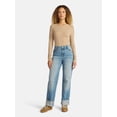 thumbnail image 2 of Time and Tru Women's Rib Tee with Long Sleeves, Size XS-XXXL, 2 of 5