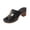 Black, variant on Willtoo Womens Chunky Heeled Mules Sandals Open Toe Wedge Slip On Dressy Slippers Outdoor Summer Beach Shoes