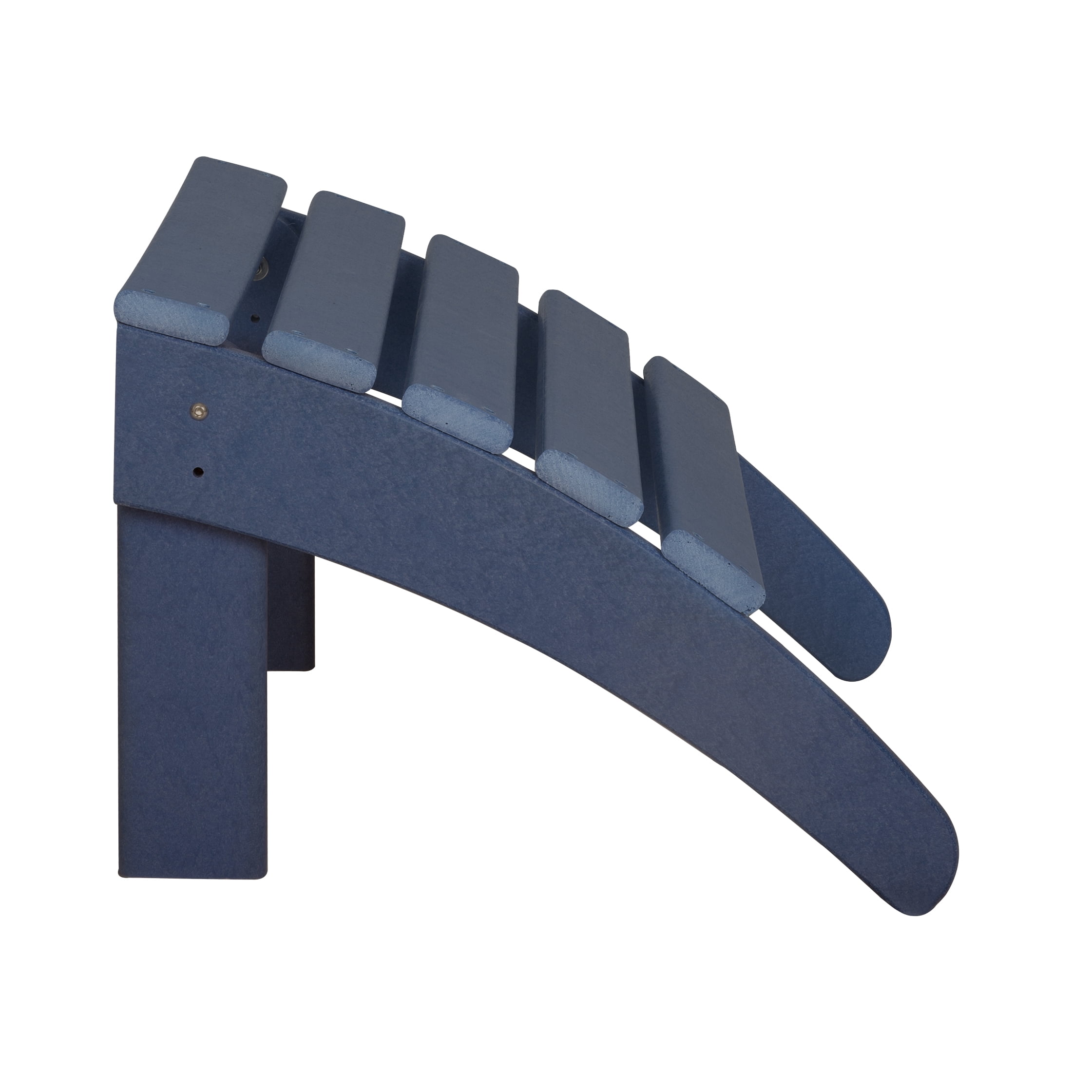 WestinTrends Malibu 12 Piece Adirondack Chairs Set, All Weather Poly Lumber Outdoor Patio Furniture Set Adirondack Chairs with Ottoman and Side Table, Navy Blue