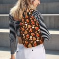 thumbnail image 6 of Honeii Christmas Gingerbread Cookies Print Canvas College Laptop Backpack, Durable Rucksack Travel Notebook Bag School Backpack Book Bag for Men Women-, 6 of 7