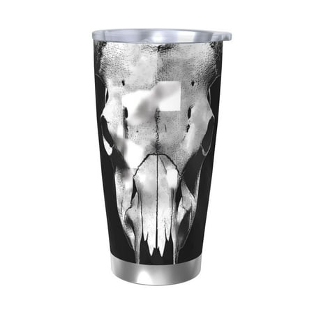 

Matuu White Black Sheep skull for 20oz Durable Thermal Cups Keep Drinks Cold and Hot Insulated Car Mug with Lid-Without Straw