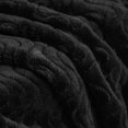 thumbnail image 7 of Exclusivo Mezcla King Size Jacquard Weave Wave Pattern Flannel Fleece Velvet Plush Bed Blanket as Bedspread/Coverlet/Bed Cover (90" x 104", Black), 7 of 7