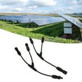 thumbnail image 2 of Cable paralelo de rama en Y de panel solar, 2 piezas Adaptador de rama de panel solar 2 Conector paralelo solar Durabilidad mejorada, 2 of 8