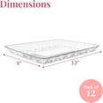 thumbnail image 3 of 12-Pack Serving Tray - 9x13 Inches Disposable Rectangular Plastic Food Tray for Parties and Events - Clear Platters for Dessert Table Displays, Appetizers, Snacks, and More, 3 of 4