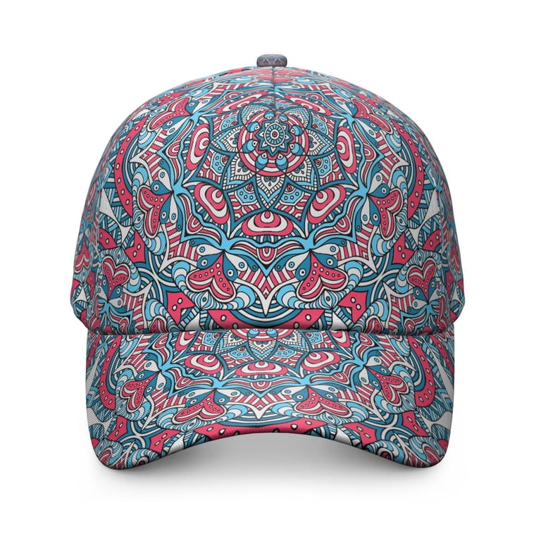 Geometric Mandala Design Baseball Cap – Tribal Ethnic Dad  display picture 1