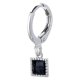 thumbnail image 5 of Pendientes blancos, cristales negros, pendiente de diamantes negros chapados en oro, 5 of 5