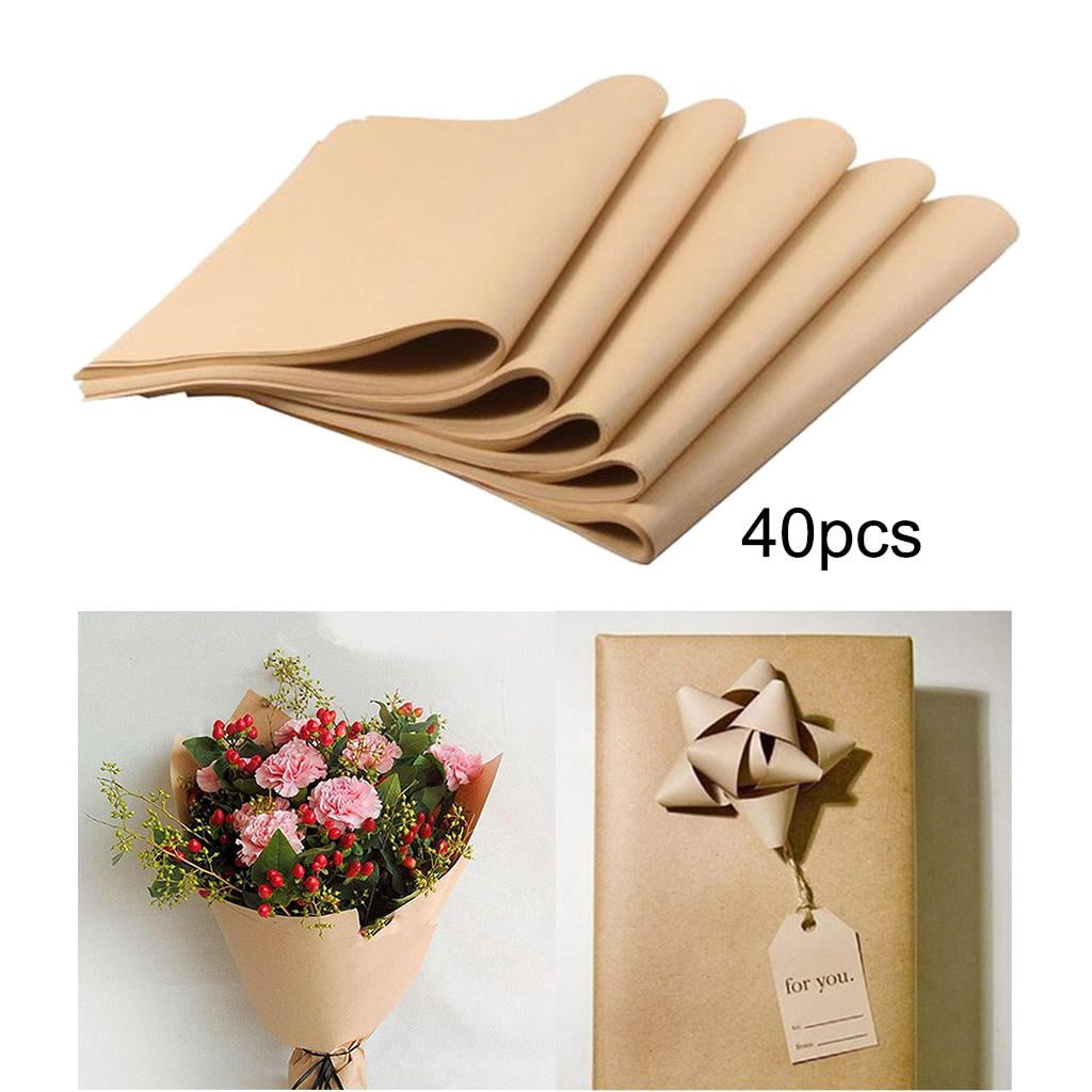 GUOOL Brown Kraft Gift Wrapping Paper Jumbo Sheets, for Gift Box Wrapping, , Postal, Packing, Shipping, Floor Covering, Parcel, Table Pieces 40 Pieces