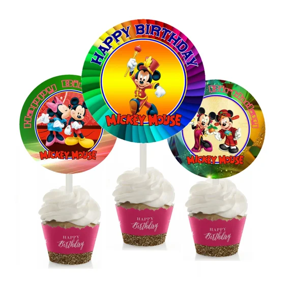 12 Cupcake Toppers For Birthday Party B01Kes7Qmw