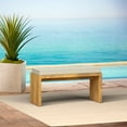 thumbnail image 2 of ARDEN Foam Outdoor Double Welted Bench Cushion, 48 x 18, made with ProFoam, Rain-proof, Fade Resistant, Cream Woven Solid, 2 of 9