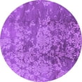 thumbnail image 1 of Ahgly Company Indoor Round Oriental Purple Industrial Area Rugs, 5' Round, 1 of 4