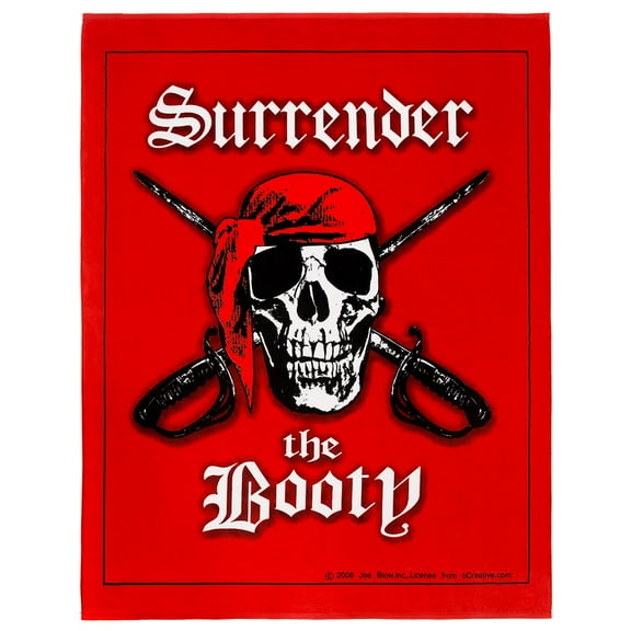 Pirate Surrender The Booty 54x68 inches Beach Towel