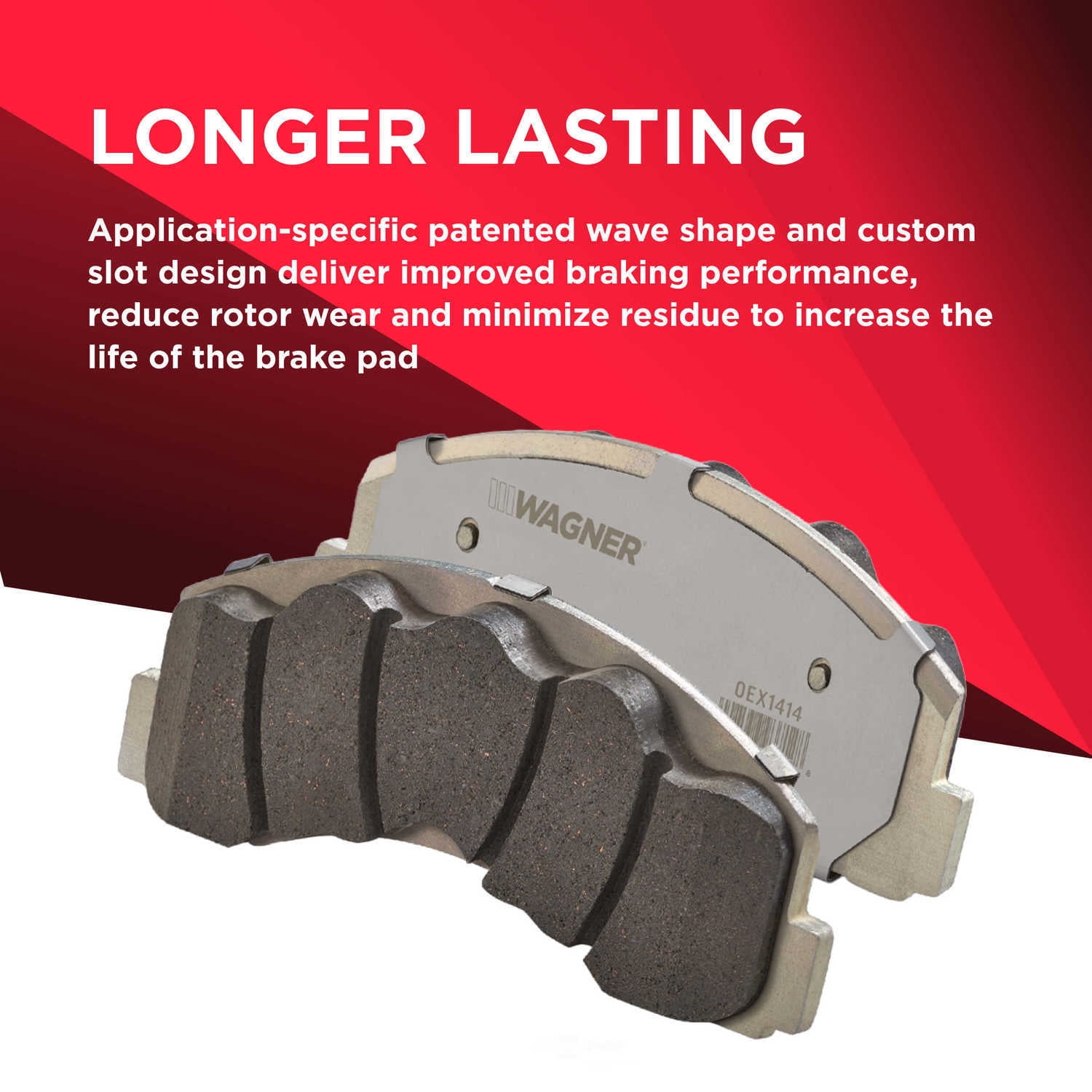 Wagner Brake OEX1760 OEX Front Disc Brake Pad Set Premium Ceramic