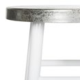 thumbnail image 6 of SAFAVIEH Kenzie Iron Silver Dipped 24" Counterstool, White, 6 of 7