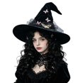 thumbnail image 5 of LILIYA Halloween Hat for Women Adult Butterfly Mesh Hat Large Ruched Hats Party Cos Pointed Cap, 5 of 5