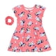 thumbnail image 1 of Bluey Toddler Girls French Terry Vestido de manga corta con Scrunchy Pink 5T, 1 of 8